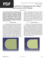 Analysis of An Airfoil by Changing The Size, Shape and Location of The Dimple