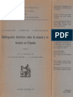 Bibliografía Histórica Sobre La Ciencia y La Técnica en España, José Manuel López Piñero Et Al PDF