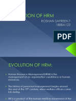 Evolution of HRM