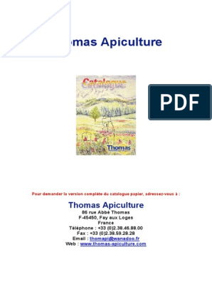 Thomas Catalogue Complet PDF, PDF, Ruche