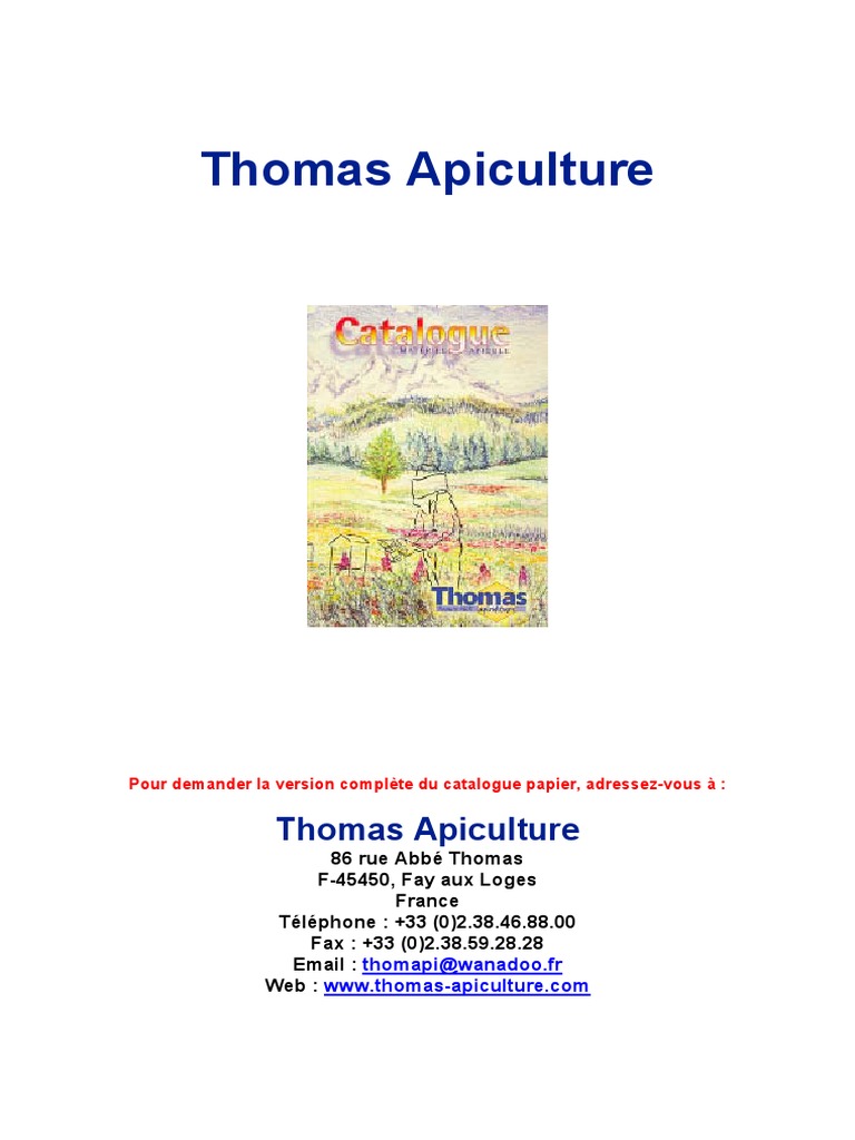 Thomas Catalogue Complet PDF, PDF, Ruche