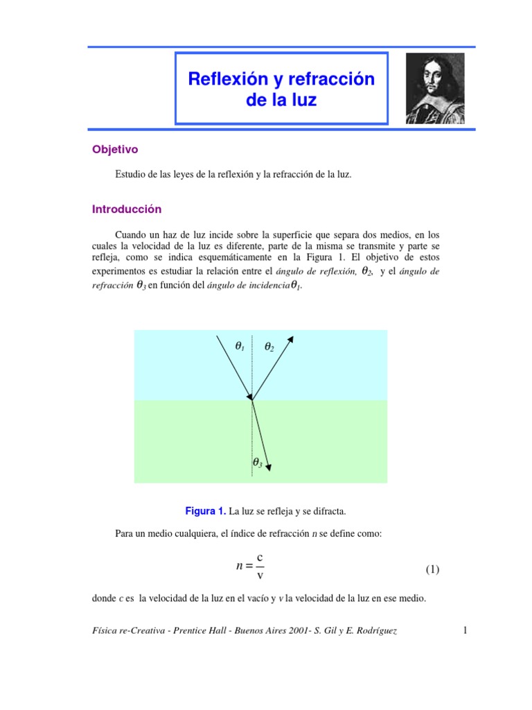 Reflexión y Refracción de la Luz | PDF
