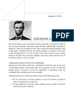 ABRAHAM LINCOLN Style of Leadership