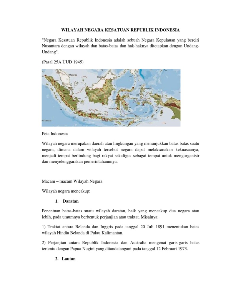 Wilayah Negara Kesatuan Republik Indonesia Docx