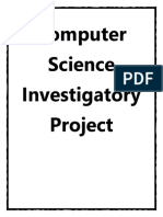 Investigatory Project Cs