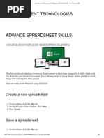 Advance Spreadsheet Skills