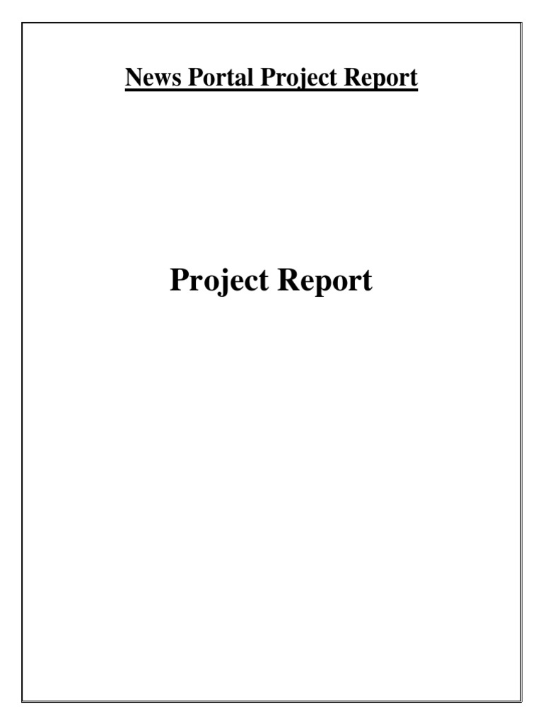 news portal project report in php pdf