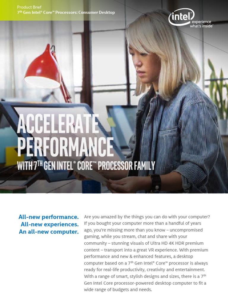 7th Gen Core Family Desktop Brief PDF | PDF | Intel | Central ...