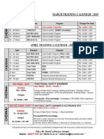 Training Calendar - Mar 2019 - R1