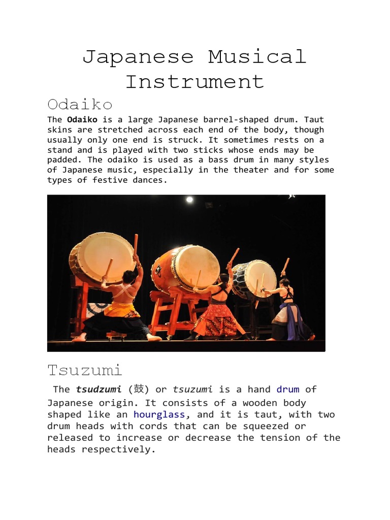 Japanese Drums and Instruments | PDF | Music Technology | Music Production