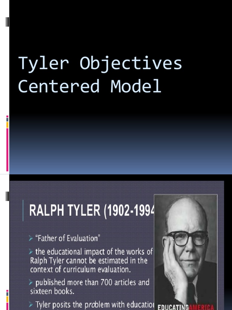 Tyler's Objective-Centered Evaluation Model | PDF