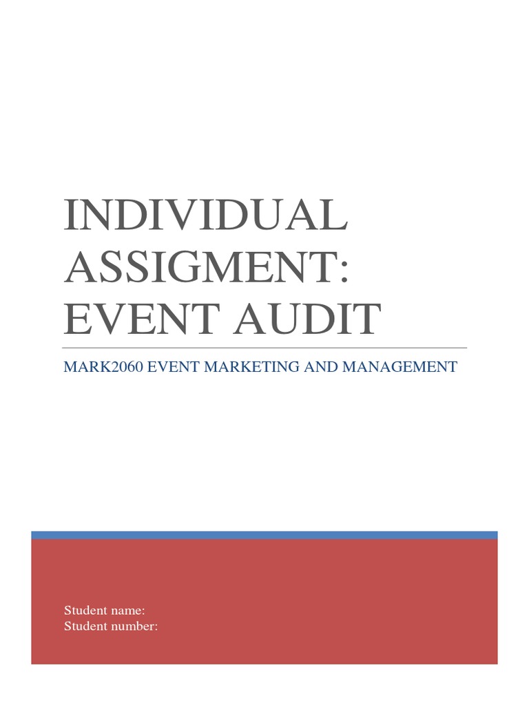 Event Audit | PDF | Concert | Marketing Communications