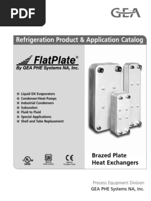 Gea Bphe Catalog Pdf Pdf Air Conditioning Heat Exchanger