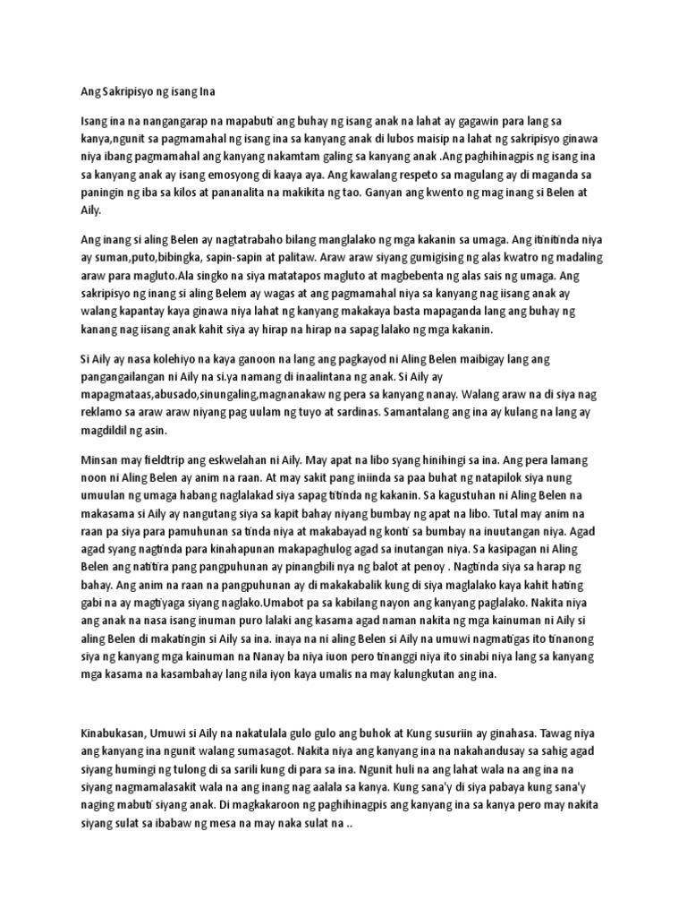 Ang Sakripisyo | PDF