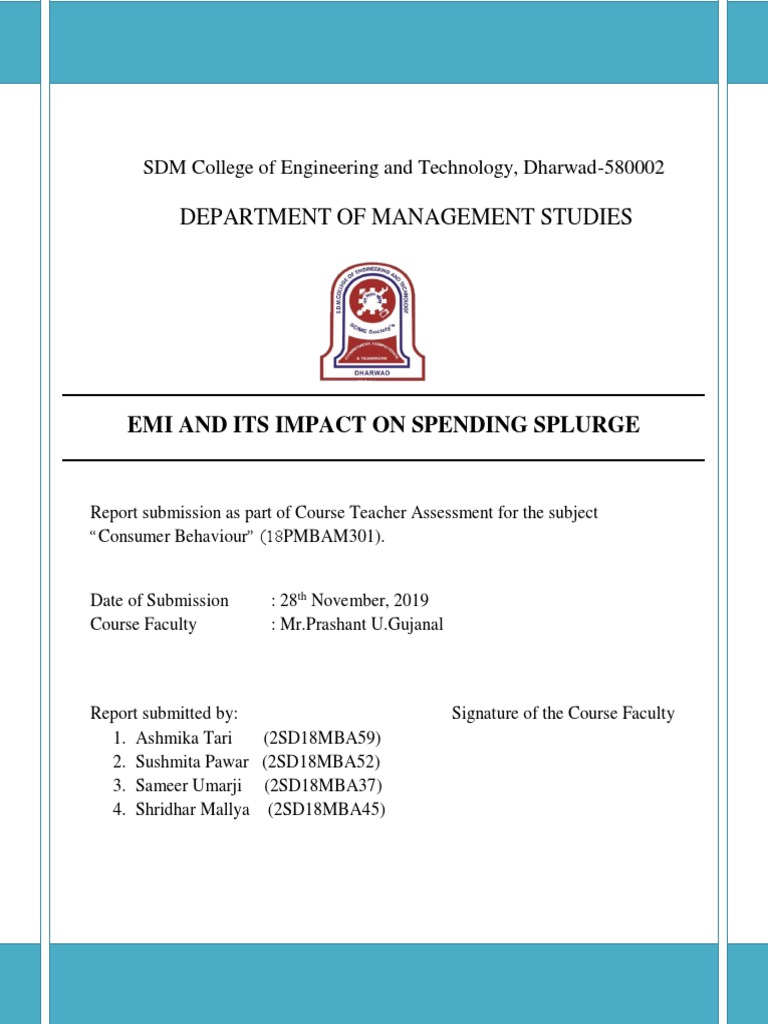 Emi Report PDF Loans Interest