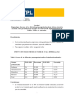 Practica 3 -Diagnostique el acceso de los diferentes grupos poblacionales al sistema educativo nacional, como garantía de sus derechos en el marco de la implementación de la Política Pública en educación.docx