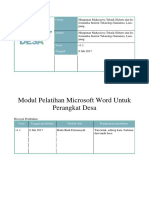 Modul Pelatihan Microsoft Word Untuk Perangkat Desa