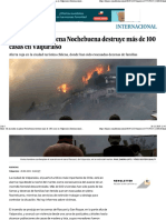 Un Incendio en Plena Nochebuena Destruye Más de 100 Casas en Valparaíso