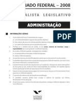 Prova Senado Administrador