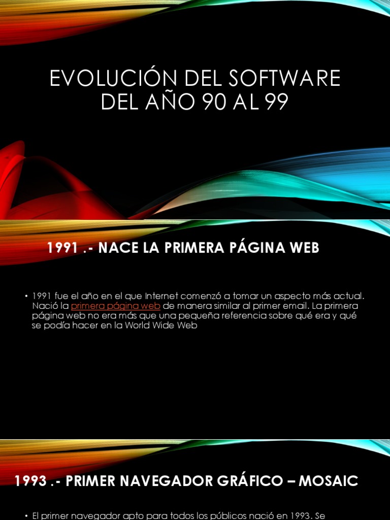 Evolución Del Software Del Año 90 Al 99 | PDF