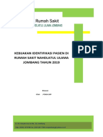 Kebijakan Identifikasi Pasien Rumah Sakit Nahdlatul Ulama Jombang (Lampiran) Edisi Snars 1.1 No Nomer