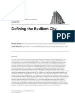 Defining The Resilient City