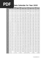 CALENDARIO JULIANO 2020