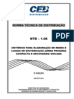NTD 1.06 - Critrios para Projeto de Redes Prim. Protegidas e Sec. Isoladas