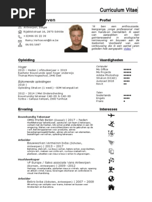 Cv Remy Verhoeven Pdf
