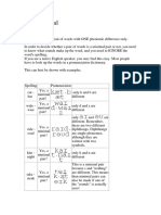 Minimal Pairs