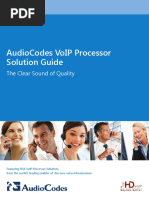 AudioCodes VoIP Processors (Chips) Solutions Guide PDF