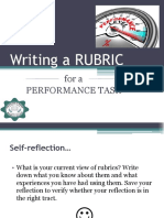 Writing Rubrics for Performance Tasks
