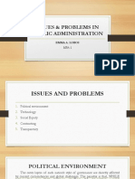 Issues & Problems in Public Administration