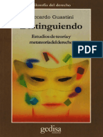 Guastini, Riccardo - Distinguiendo. Estudios de Teoría y Metateoría Del Derecho PDF