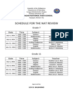 Schedule of Review
