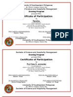 HM SEMINAR Certification of Participation 2ndyer