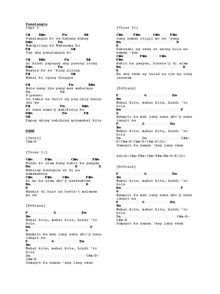 Panalangin | PDF | Song Structure | Musical Compositions, image size:768x1024