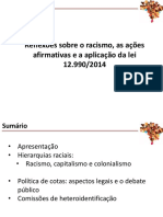 Reflexões sobre racismo e ações afirmativas