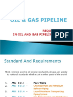 Requirements in Oil and Gas Pipeline System