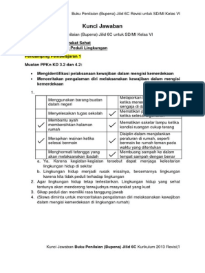 Kunci Jawaban Bupena 6c K13 Revisi