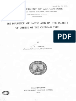 The Influence of Lactic Acid On The Quality of Cheese of The Cheddar Type 1910
