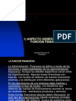 1) Aspecto General de La Funcion Financiera