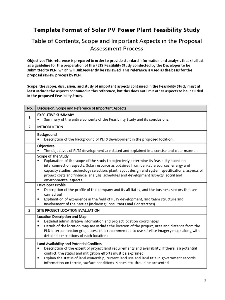 Solar PV Feasibility Study Template | PDF | Electrical Grid ...