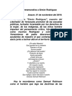 Carta Conmemorativa A Simón Rodriguez