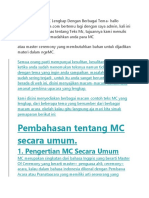 Kumpulan Teks MC Lengkap Dengan Berbagai Tema