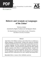 Download Liebes - Hebrew and Aramaic as Languages of the Zohar by nitrogen16 SN44269329 doc pdf