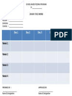 Cycle Menu (HNC) - MPTC