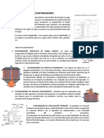 Evaporadores: concentra equipos vaporizantes  caracteres