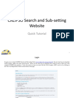 Calipso Search and Subset Tutorial