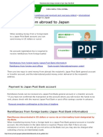 Remittances from foreign countries to Japan-Japan Post Bank